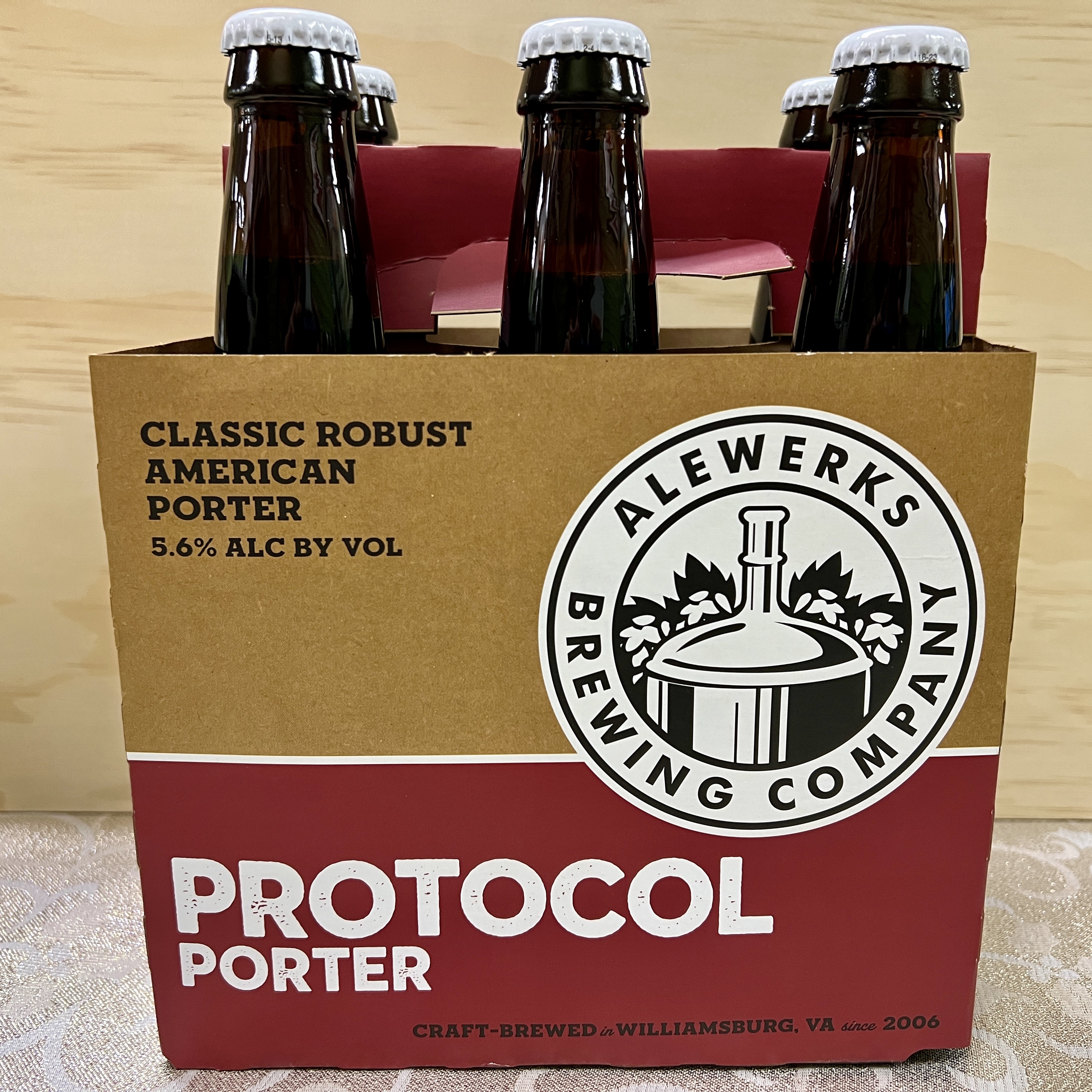 Alewerks Protocol Porter Robust American Porter 6 x 12oz bottles