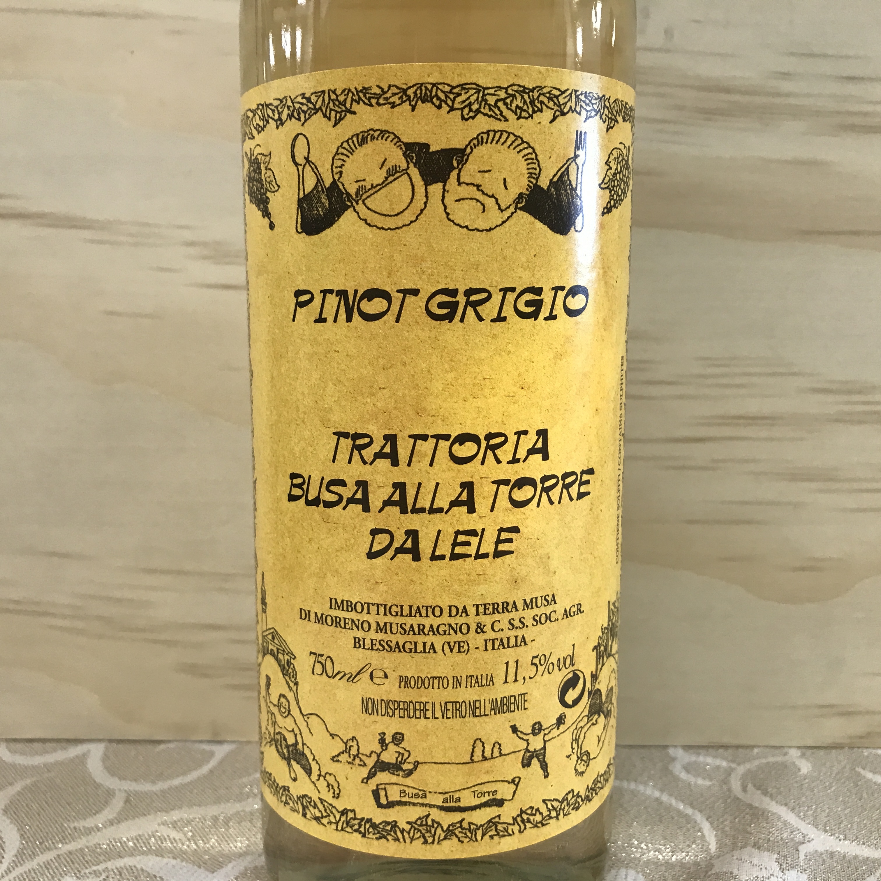 Trattoria Busa alla Torre DaLele Pinot Grigio 2019 Organic grapes