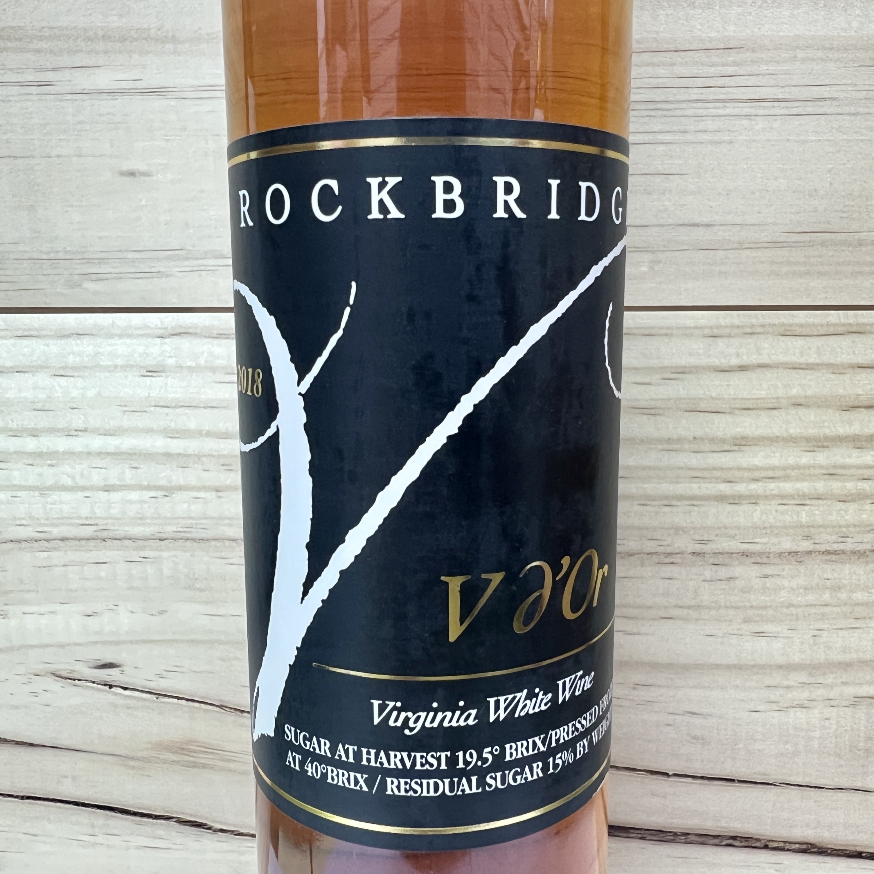 Rockbridge Vineyards V d'Or dessert wine 2018 375ml