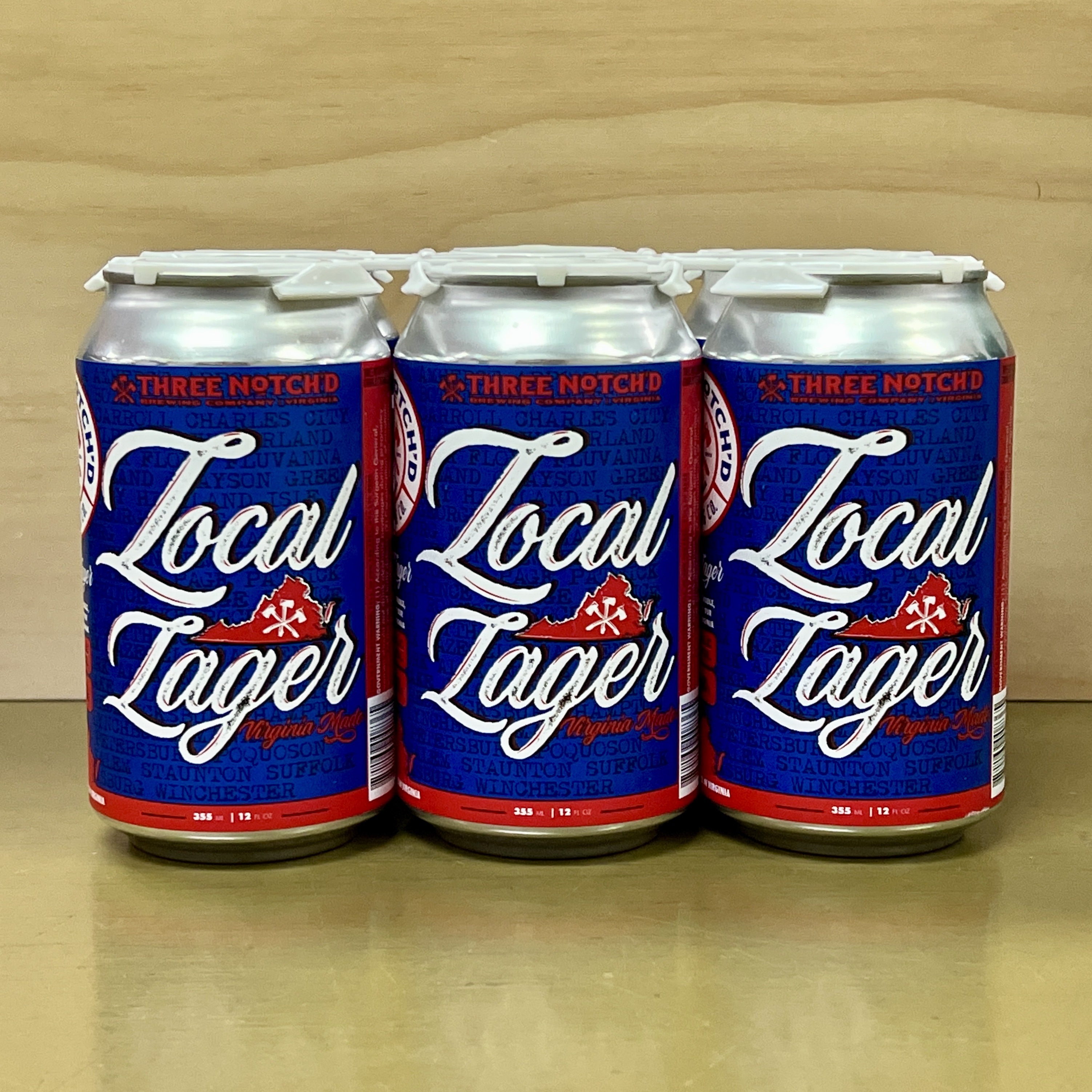 Three Notch'd Local Lager 6 x 12oz cans