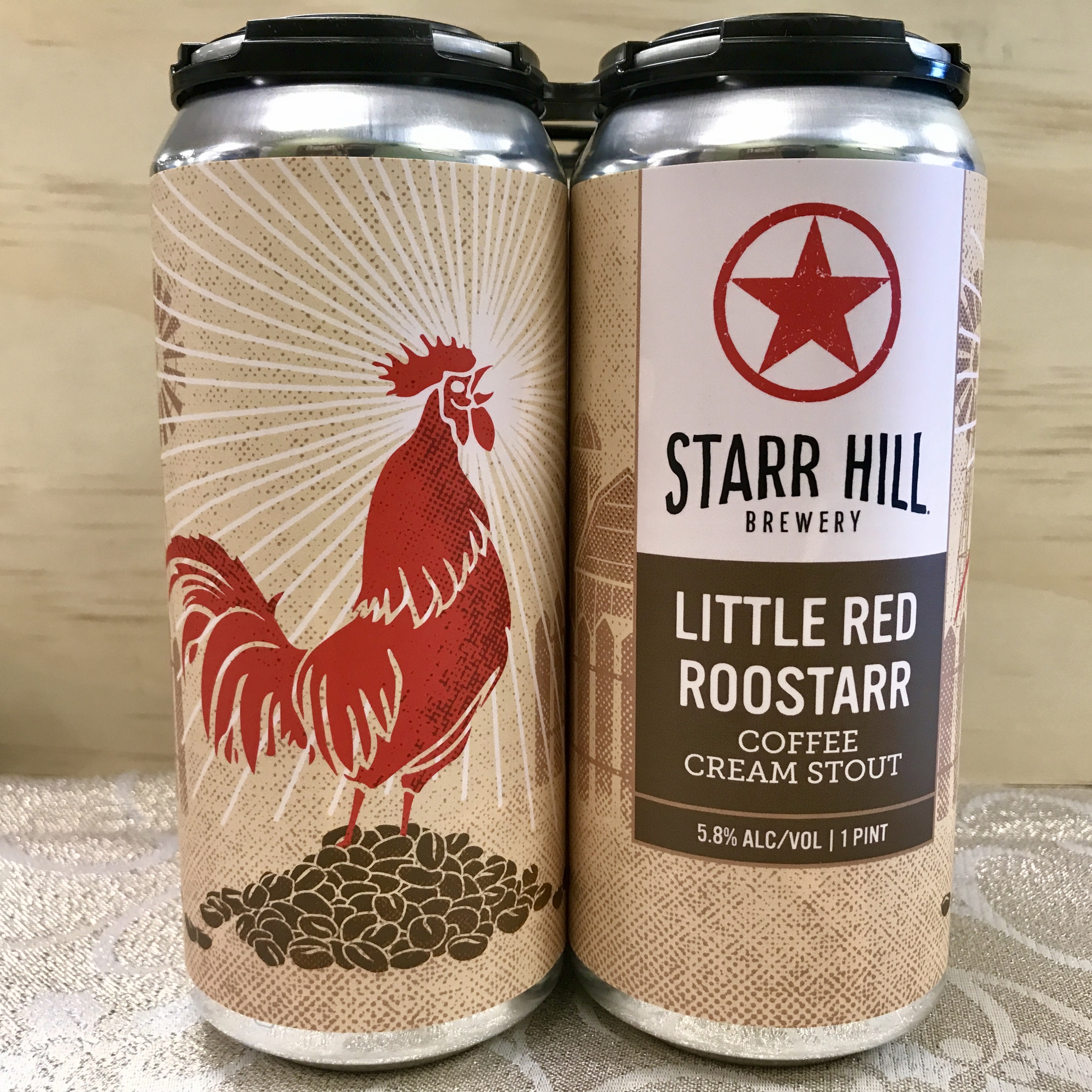 Starr Hill Little Red Rooster Coffee Cream Stout 4 x 16 oz cans