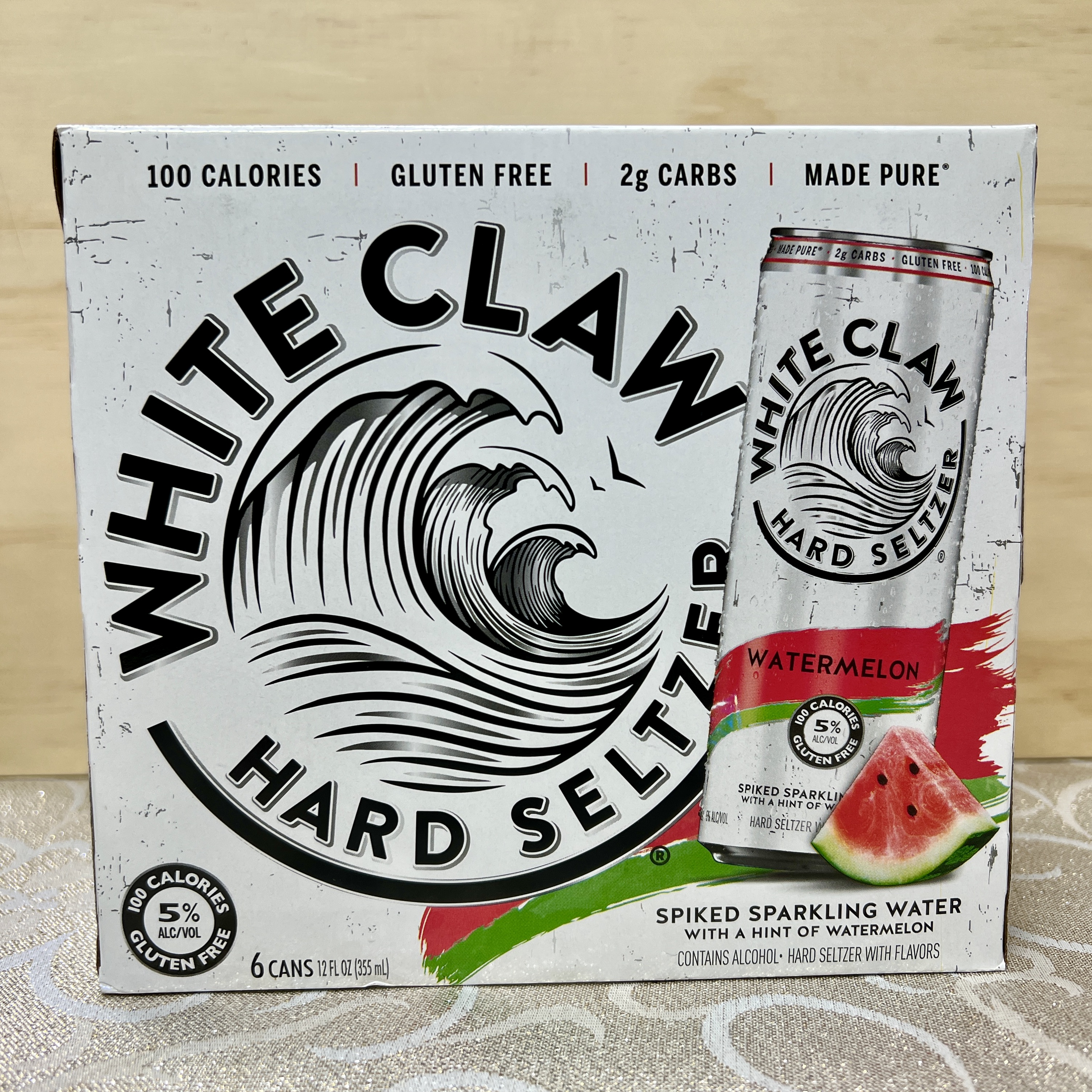 White Claw Watermelon Hard Seltzer 6 x 12oz cans