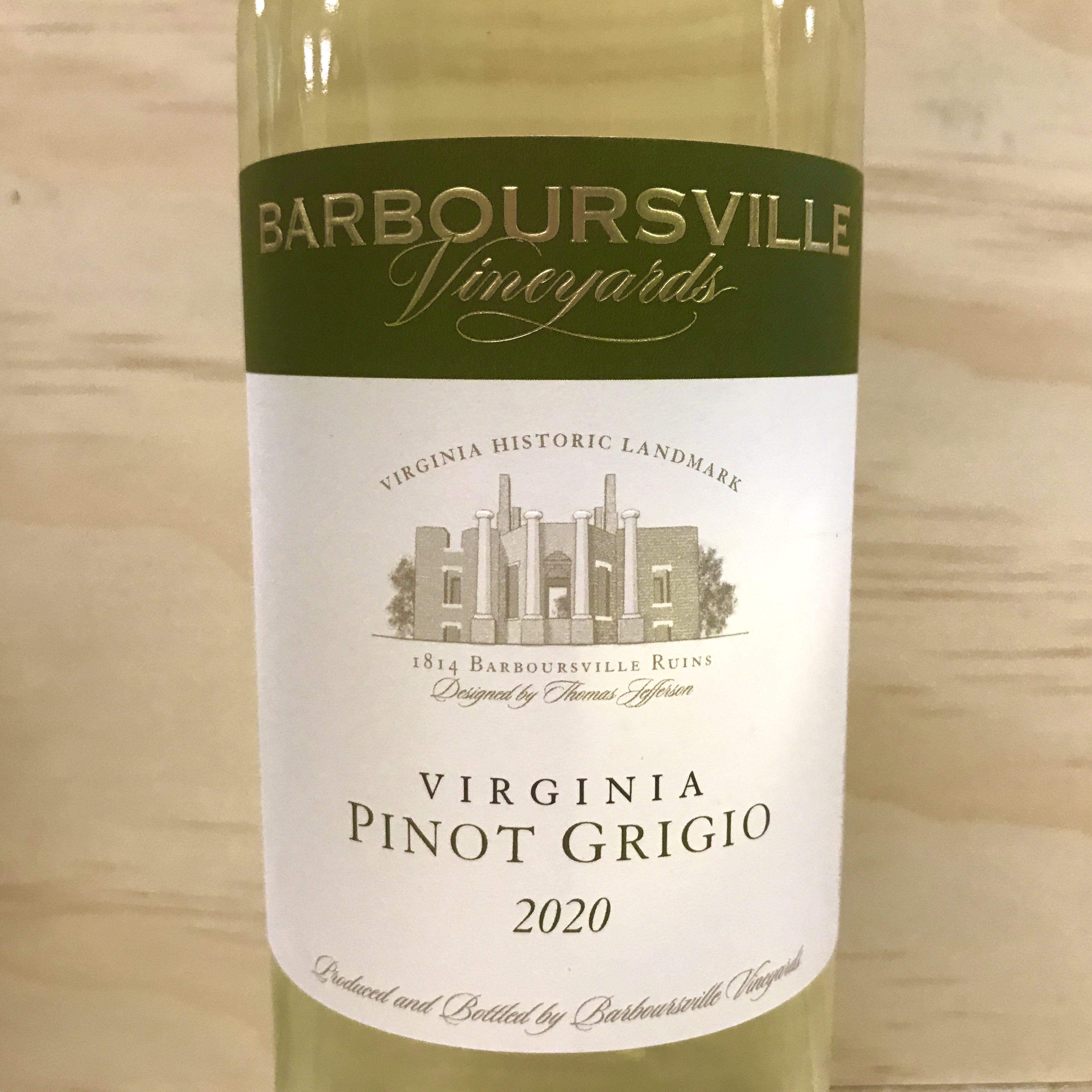 Barboursville Vineyards Pinot Grigio 2020