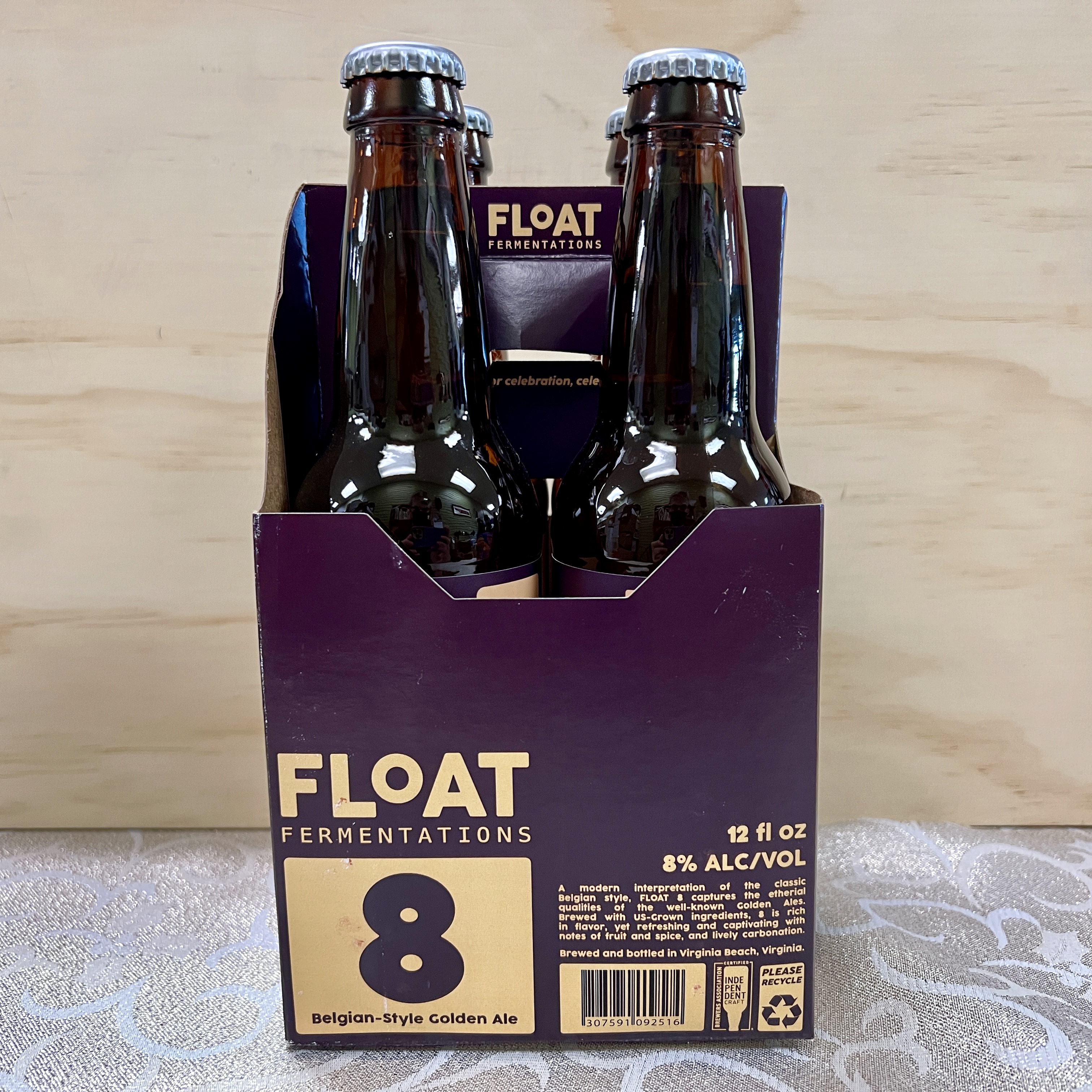 Float Fermentations 8 Belgian-style Golden Ale 4 x 12oz bottles