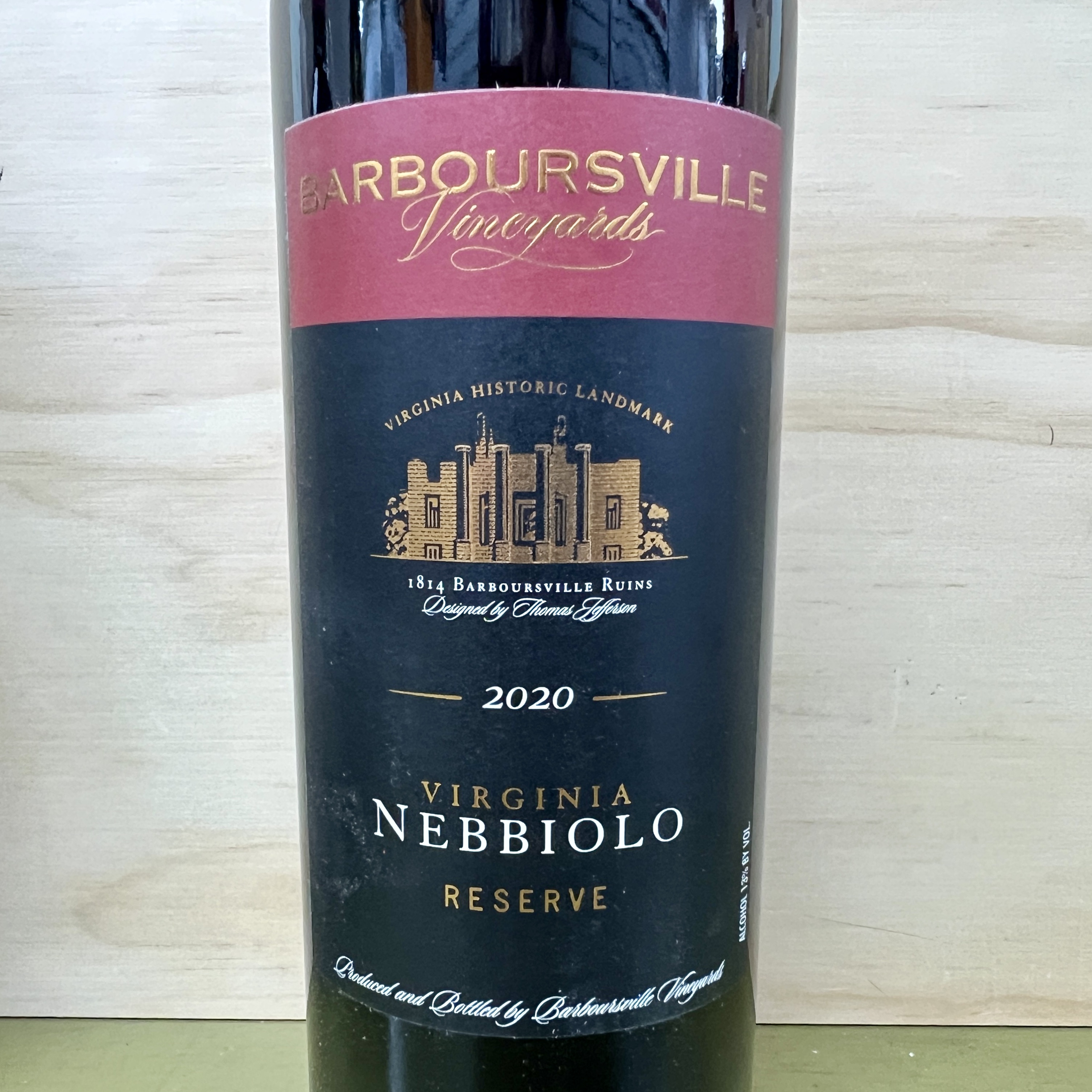 Barboursville Vineyards Nebbiolo Reserve 2020