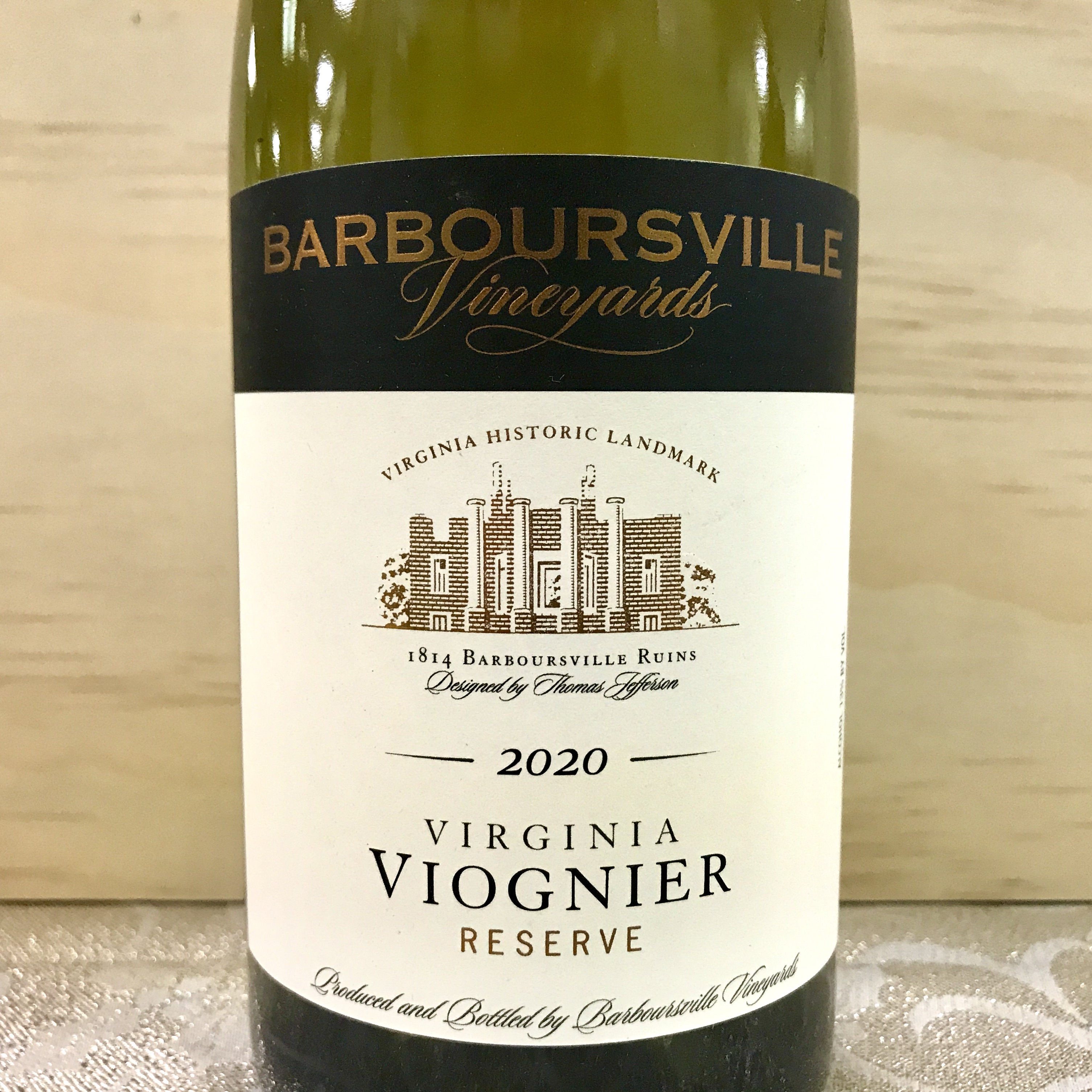 Barboursville Vineyards Viognier Reserve 2020