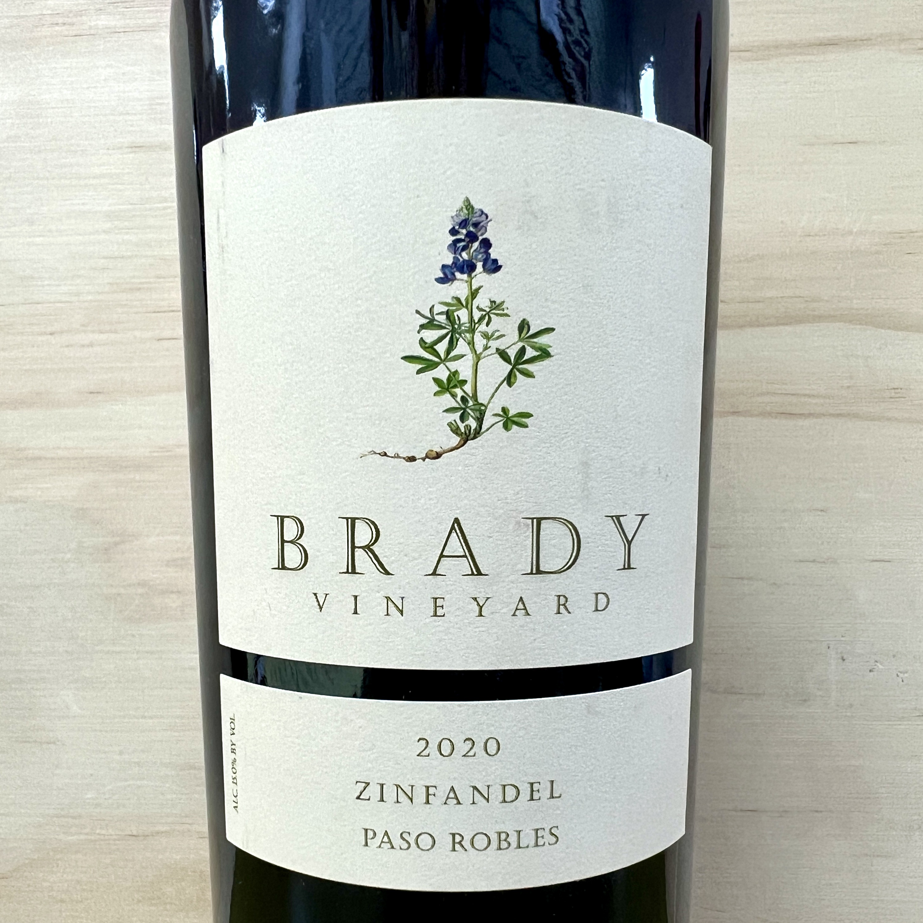 Brady Vineyards Zinfandel Paso Robles 2020