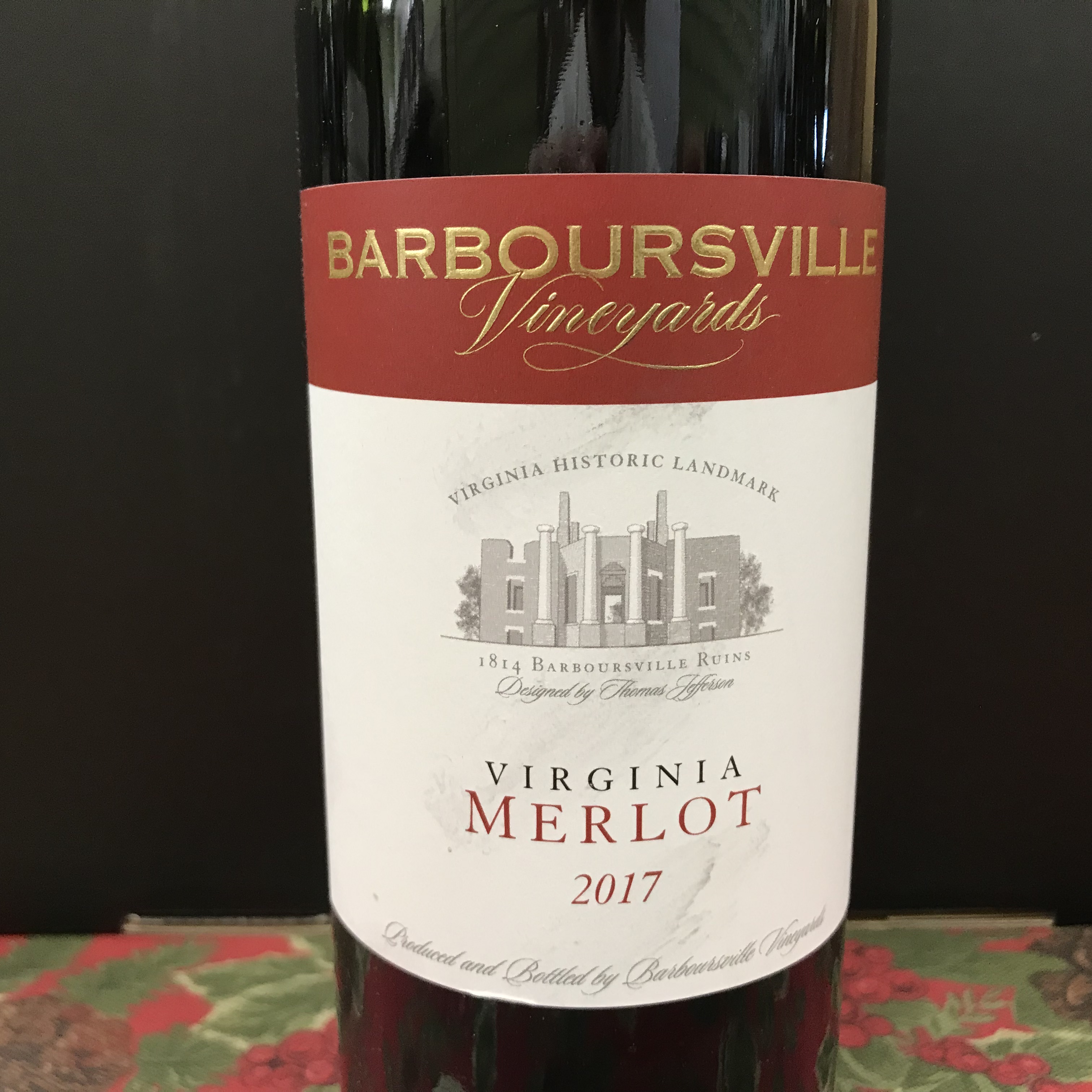Barboursville Vineyards Merlot 2017