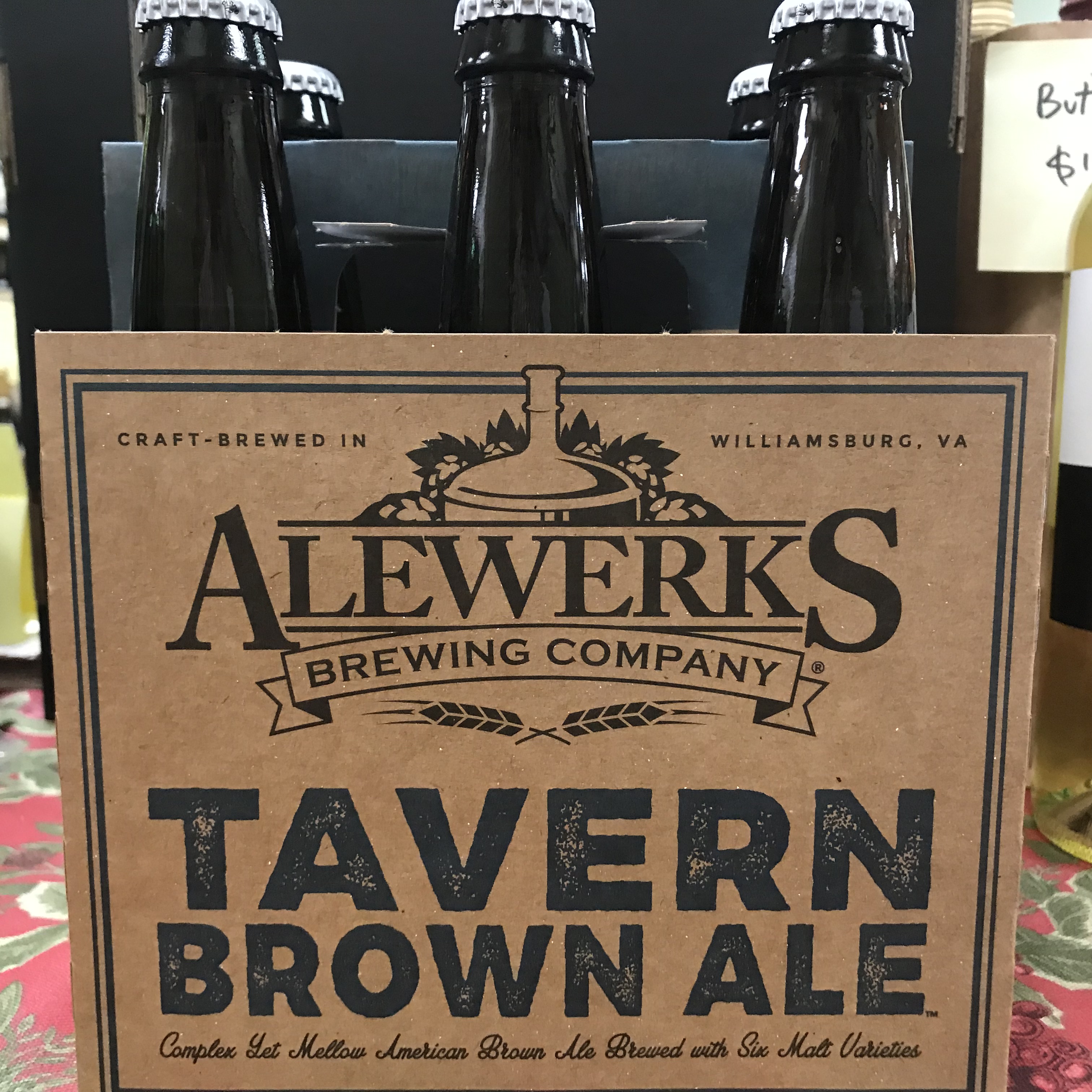 Alewerks Tavern Brown Ale 6 pack 12oz bottles