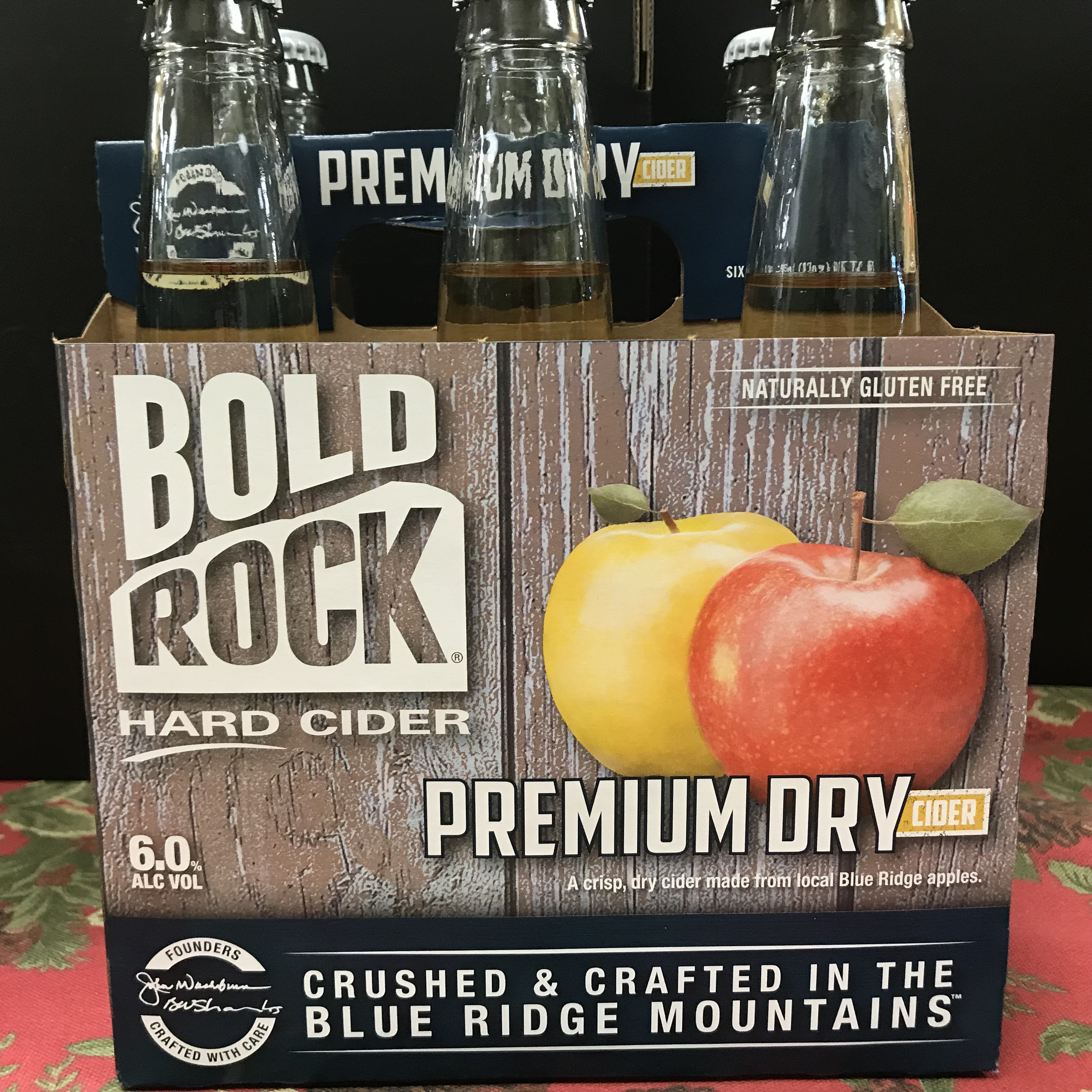 Bold Rock Premium Dry Hard Cider 6 x 12oz bottles