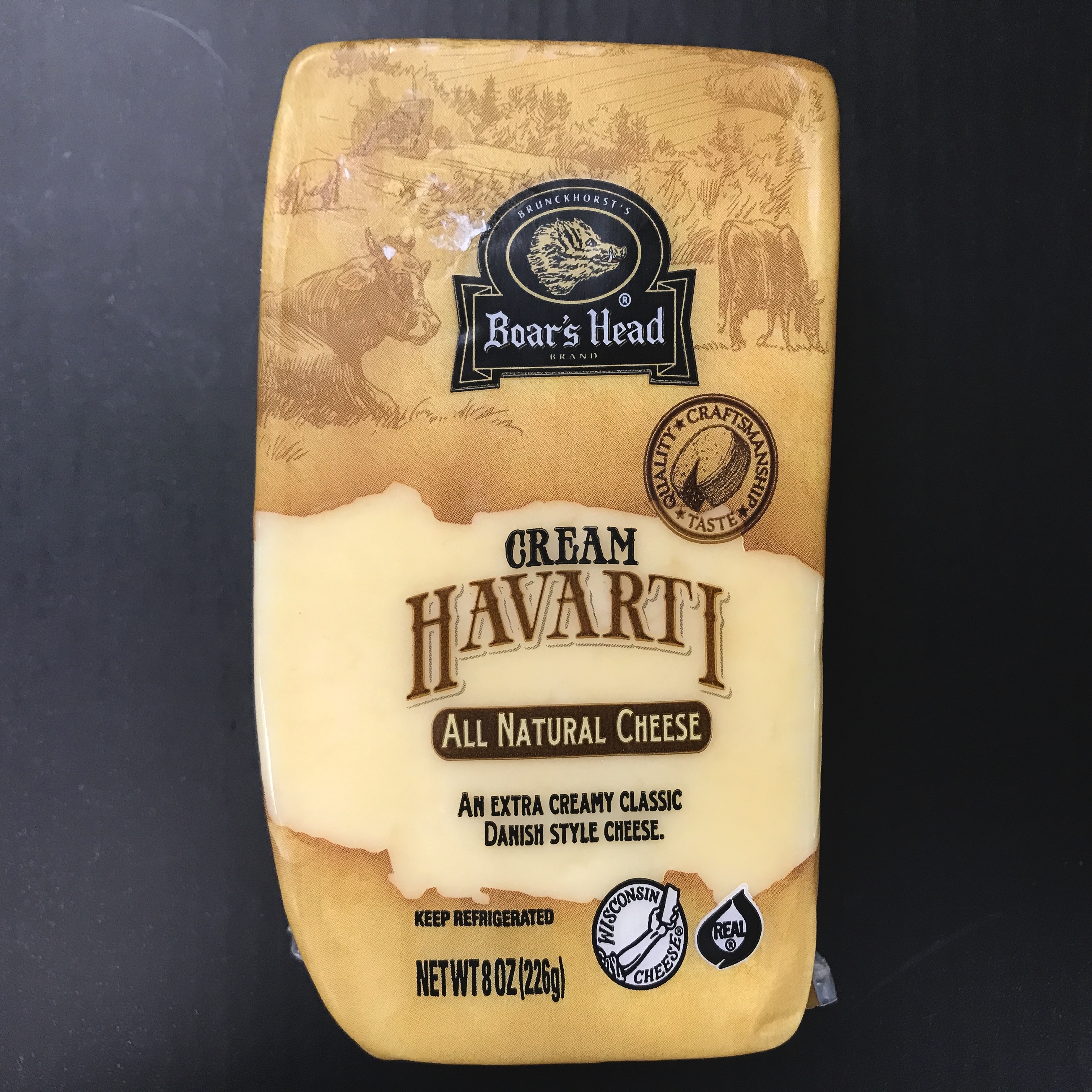 Boar\'s Head Cream Havarti all natural cheese 8 oz