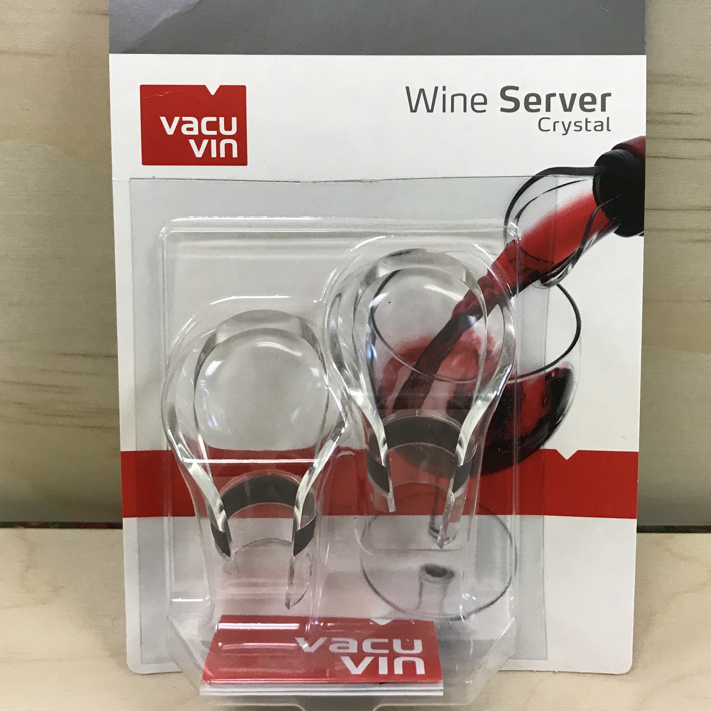 Vacu Vin Crystal Wine Server Set of 2 - Black