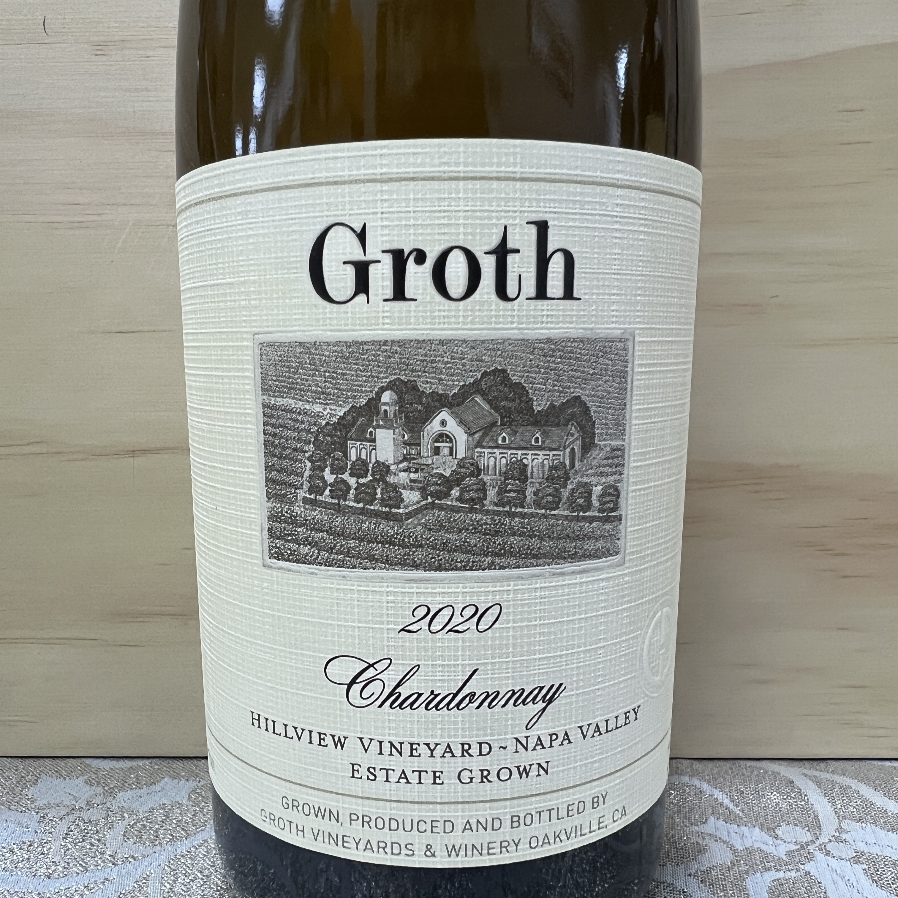 Groth Chardonnay Hillview Vineyards Napa 2020