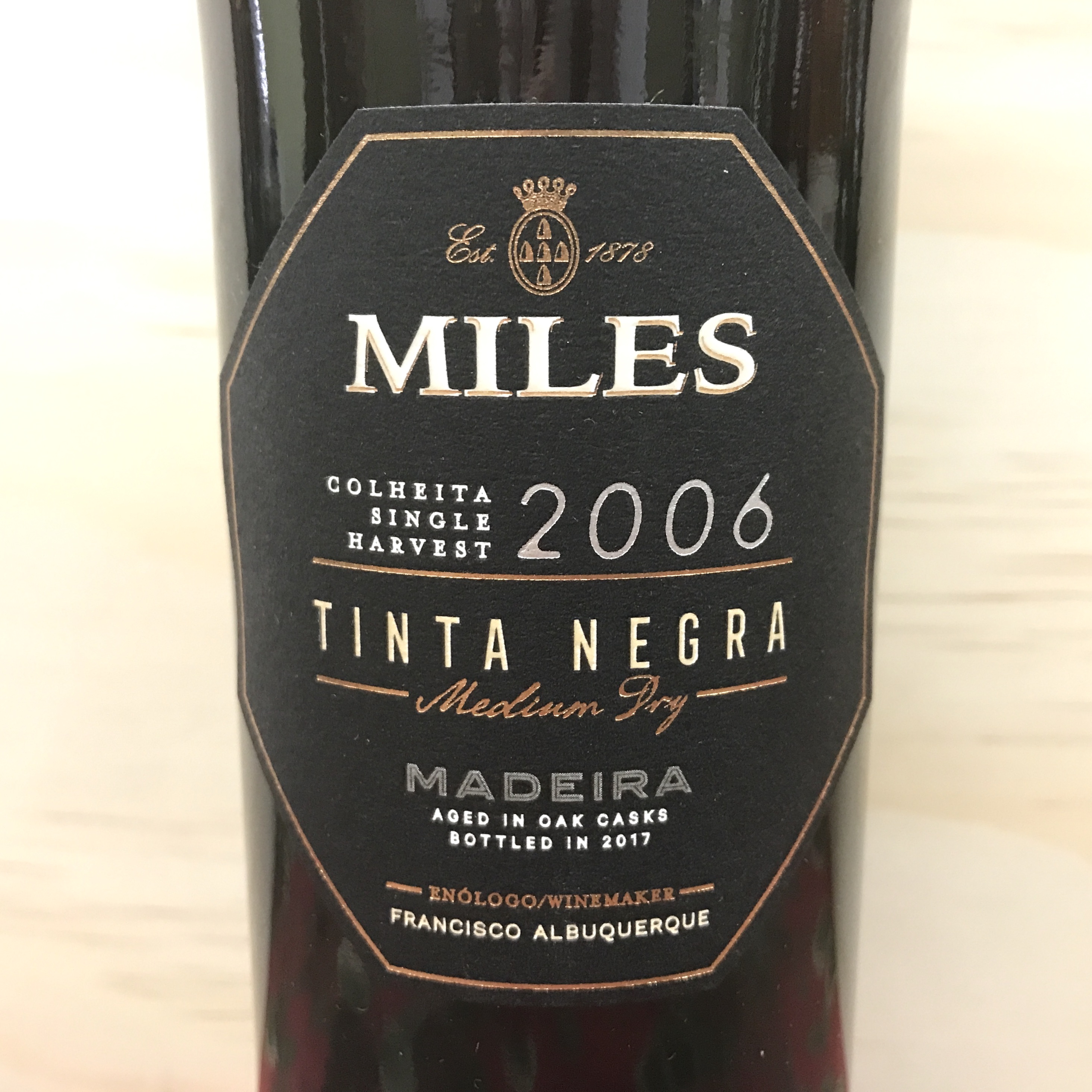 Miles Tinta Negra Medium Dry Madeira 2006